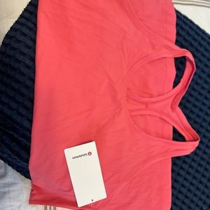Lululemon nulu racerback tank- coral, size 20